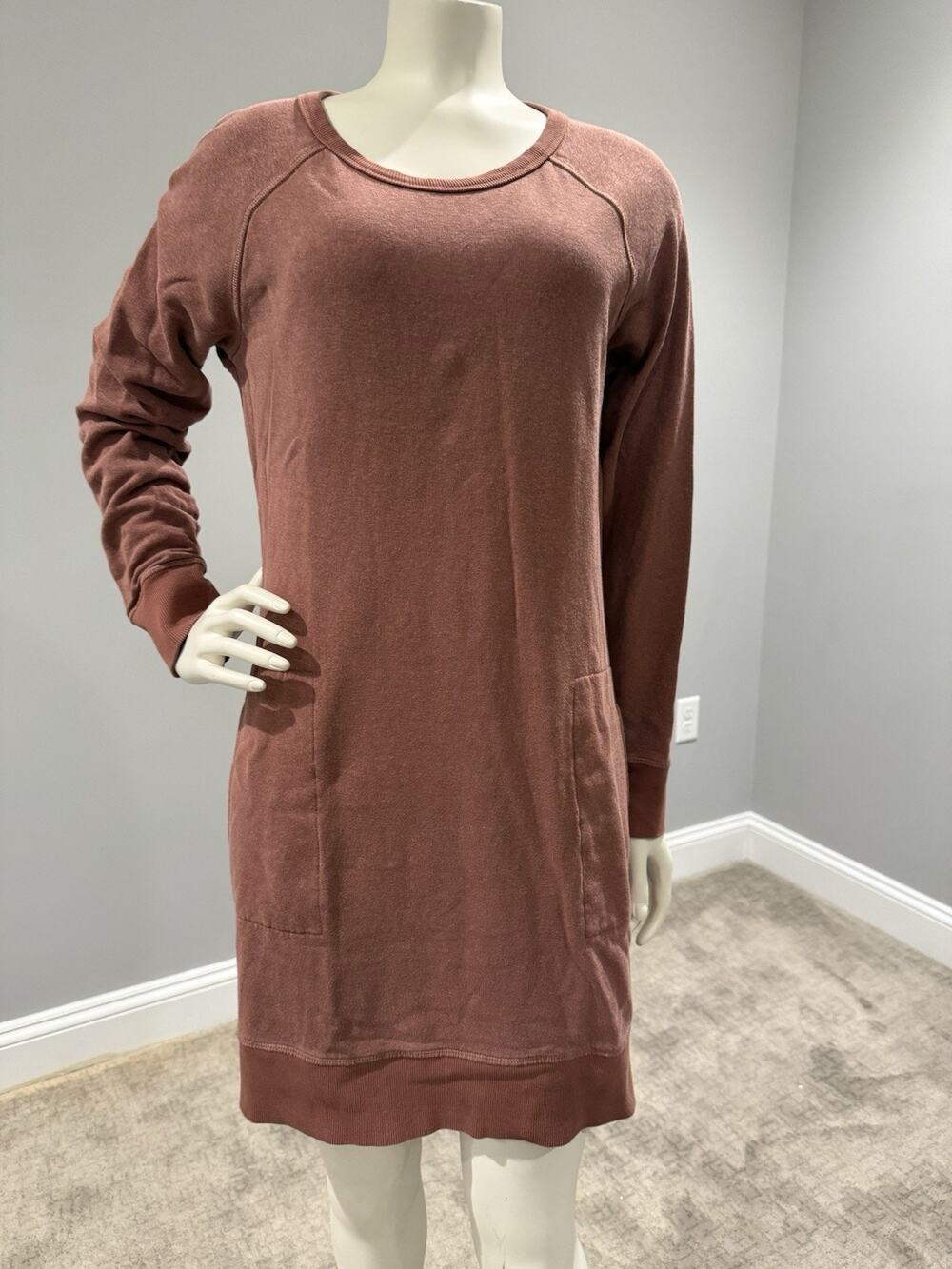 Toad & Co Women's Epiq Long sleeve Dress - Paprika Terra Cotta Sz Small Hemp